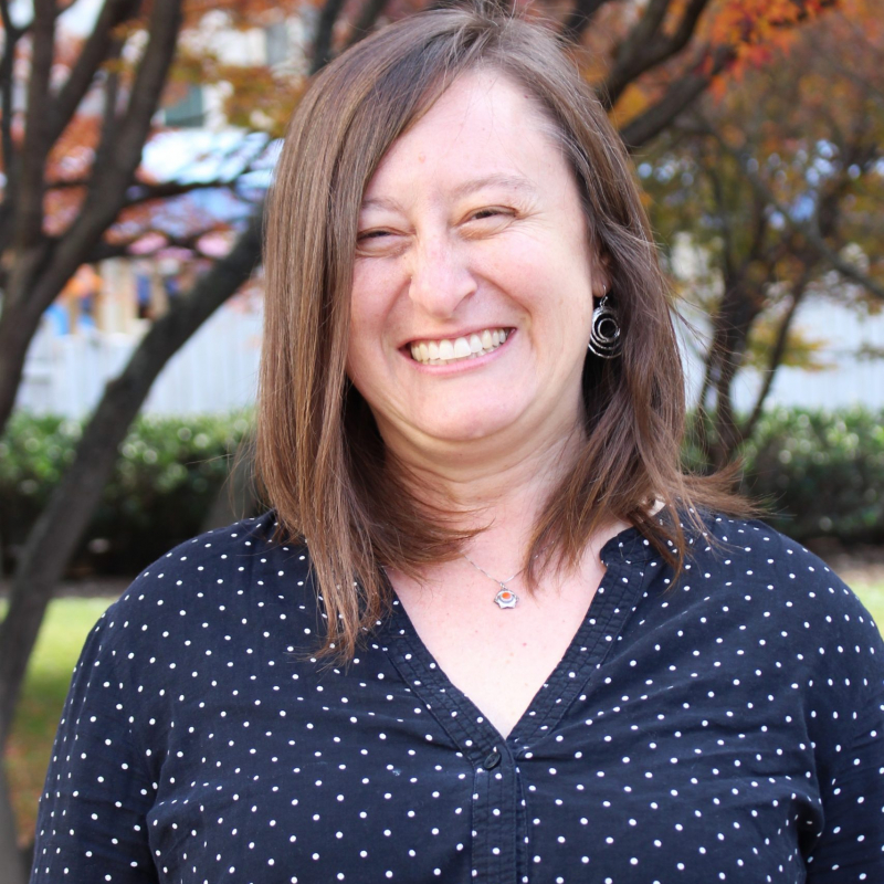 Becca smiles for the camera.