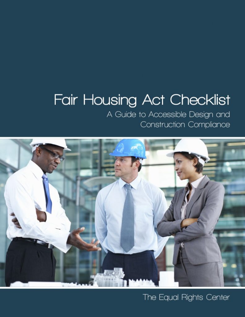 Cover page of ERC's Fair Housing Act checklist resource