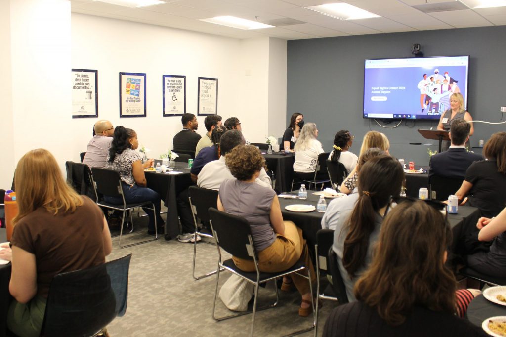 Kate Scott speaks to attendees at the ERC's 2025 Annual Meeting.