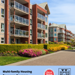 Cover page of the report depicting an apartment community, ERC logo, and text reading: Multi-family Housing Resource Program Year in Review 2021-2022.