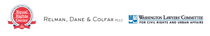 Logos of Relman, Dane & Colfax and Washington Lawyers' Committee